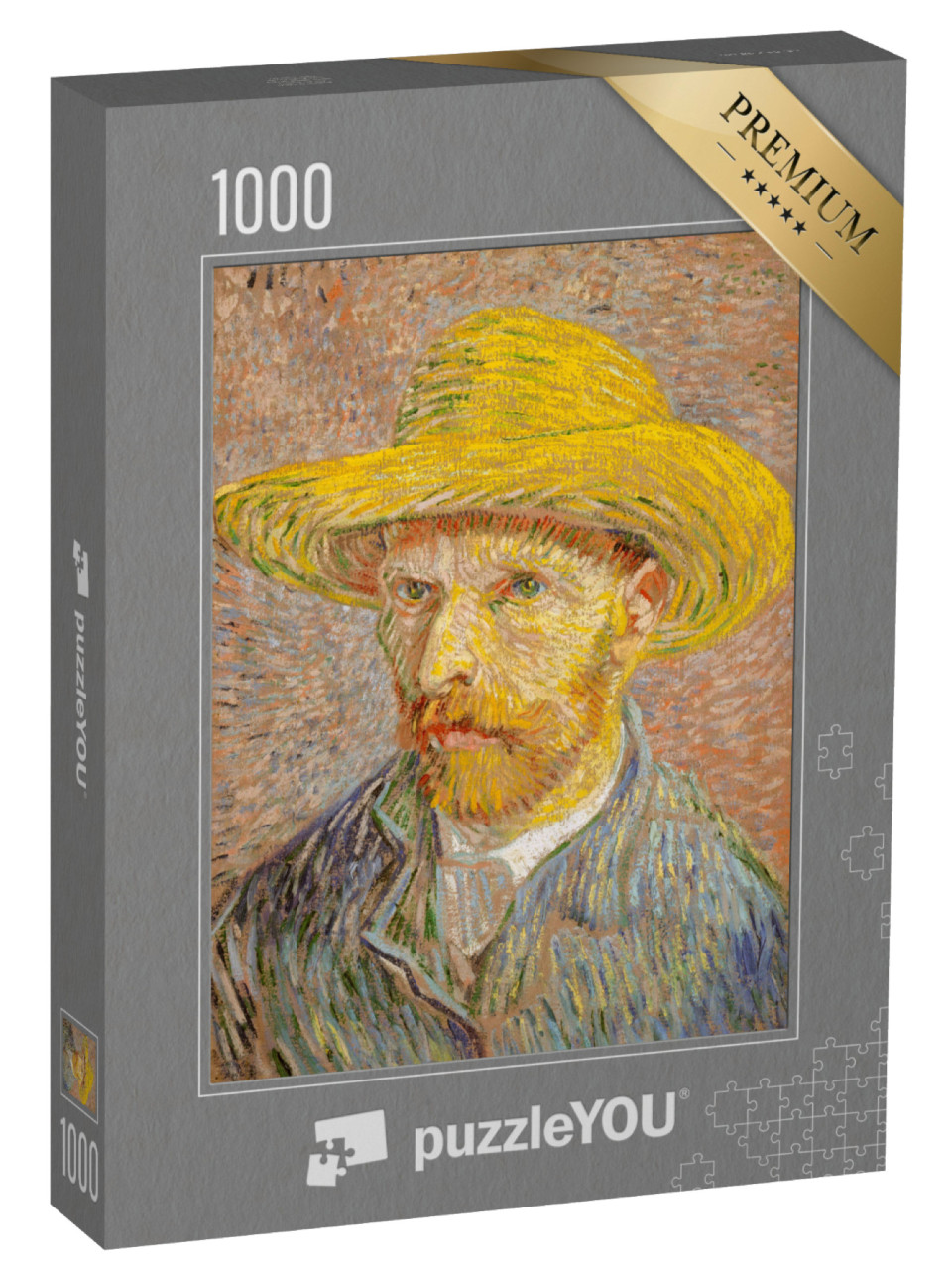 Puzzle 1000 pezzi „Vincent van Gogh - Autoritratto con cappello di paglia“