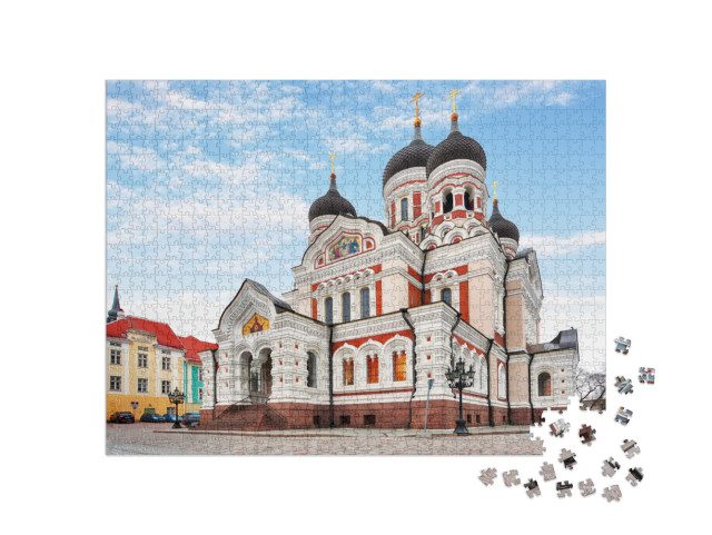 Puzzle 1000 pezzi „La cattedrale Alexander Nevsky nella città vecchia di Tallinn, Estonia“