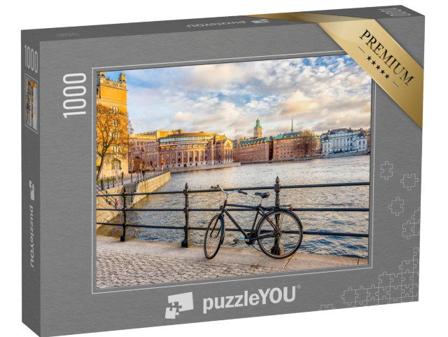 Puzzle 1000 pezzi „Vista dell'edificio del parlamento Riksdagshuset a Stoccolma, Svezia“