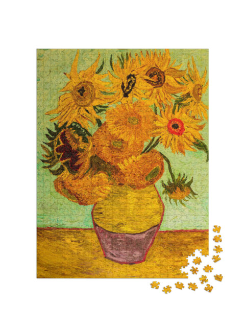 Puzzle 1000 pezzi „Girasoli, basato sul dipinto di Van Gogh“