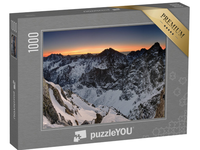 Puzzle 1000 pezzi „Alba sulla montagna rocciosa“