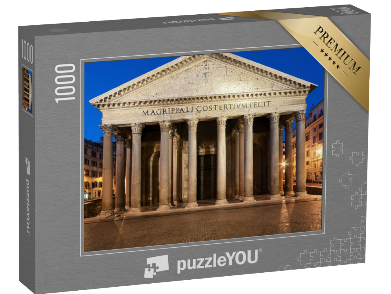 Puzzle 1000 pezzi „Pantheon di notte, Roma“