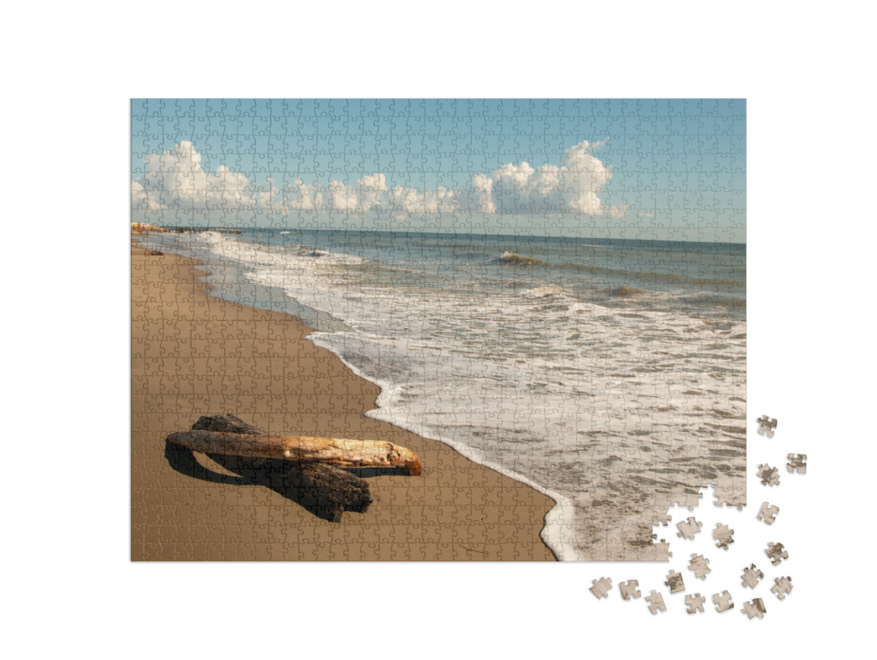 Puzzle 1000 pezzi „Lidi di Comacchio Adriastrand und Park Po-Delta Sturm im Sommer Emilia Romagna“