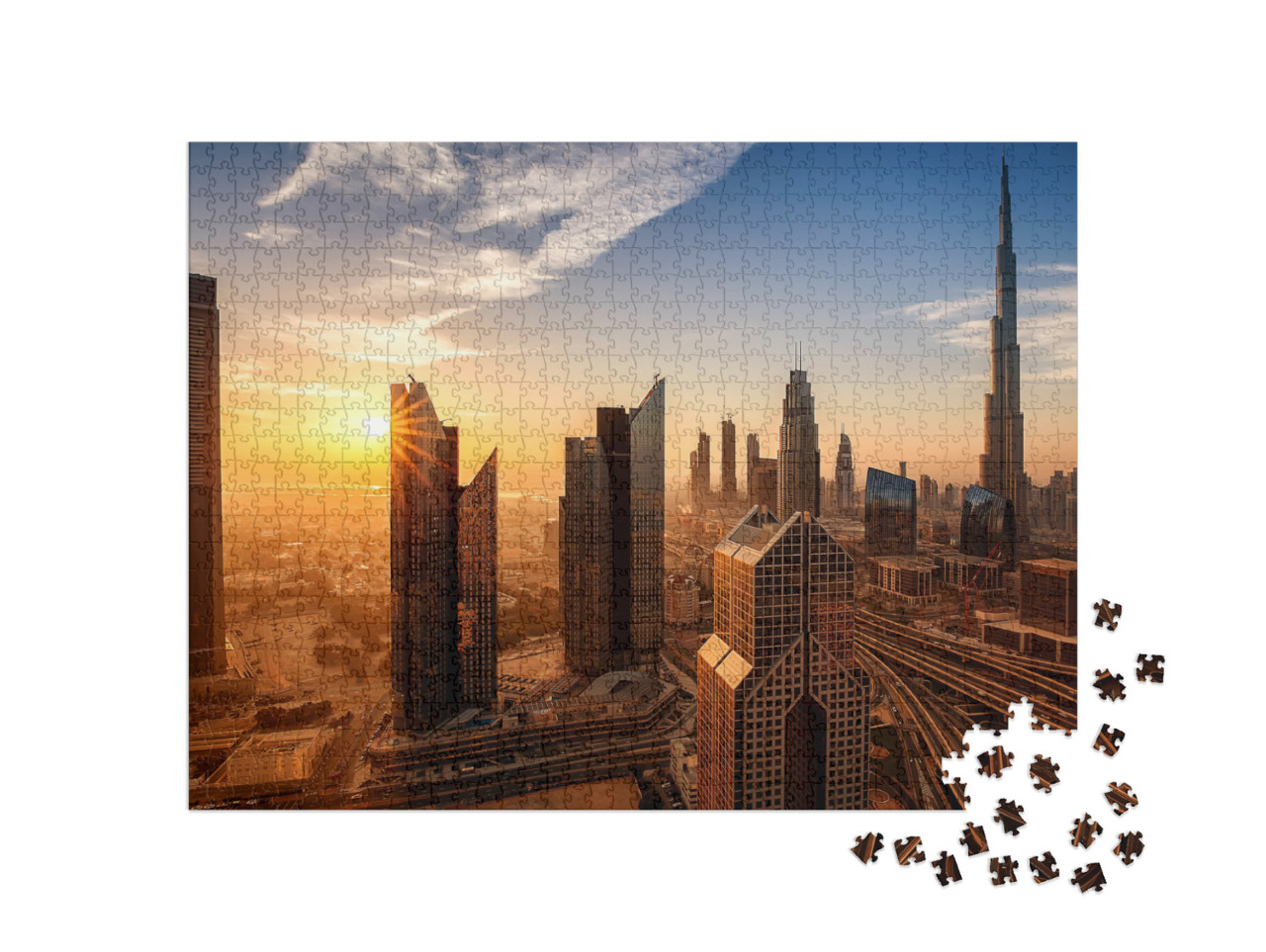 Puzzle 1000 pezzi „Dubai all'alba“