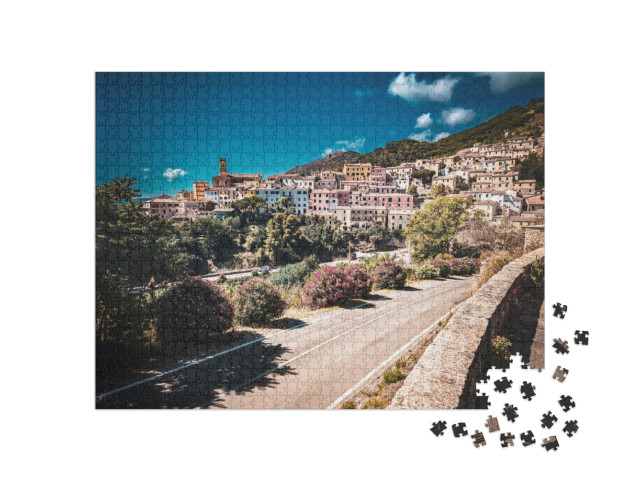 Puzzle 1000 pezzi „Piccola città mediterranea isola d'elba“