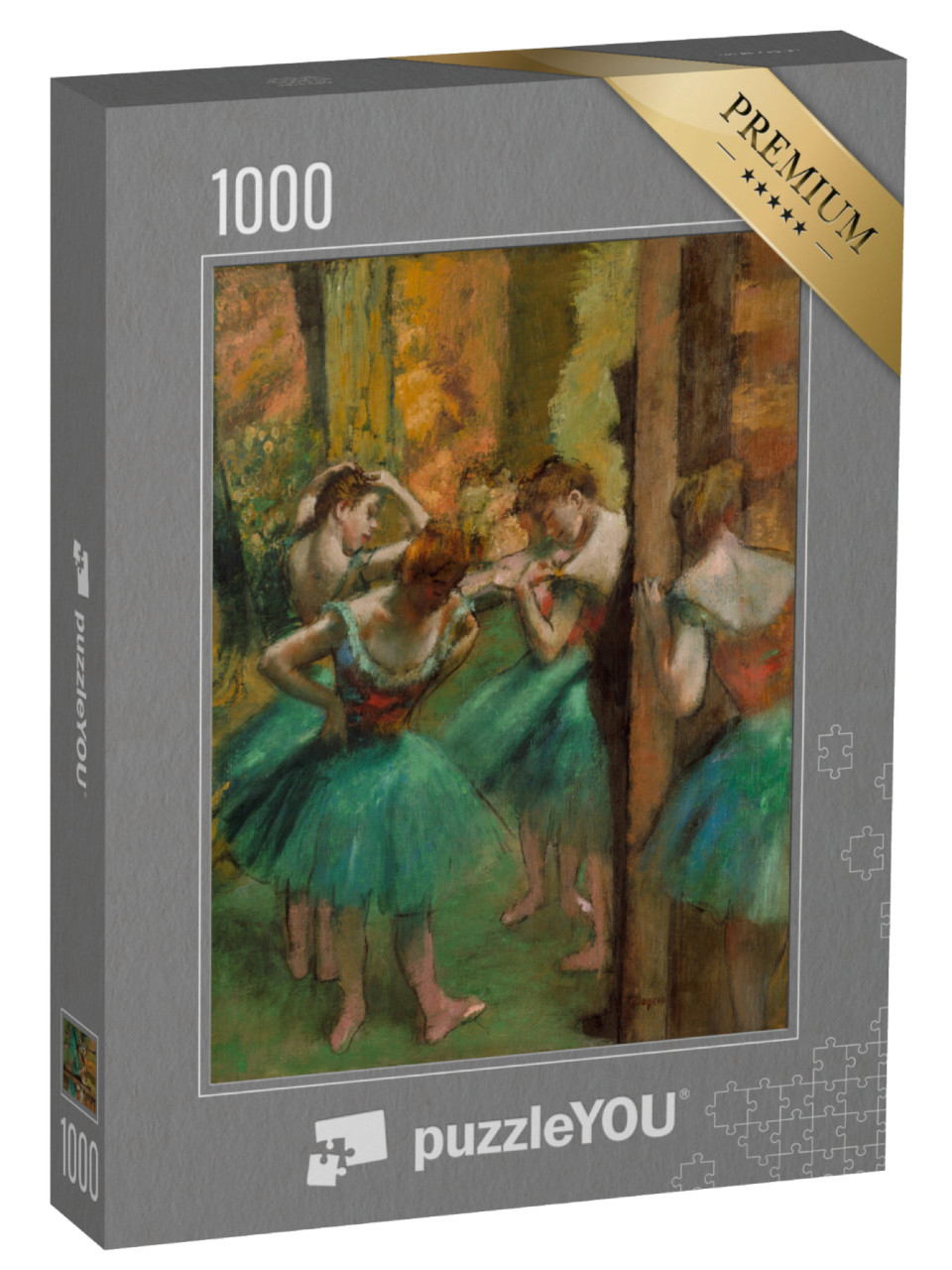 Puzzle 1000 pezzi „Edgar Degas - Ballerina, rosa e verde“