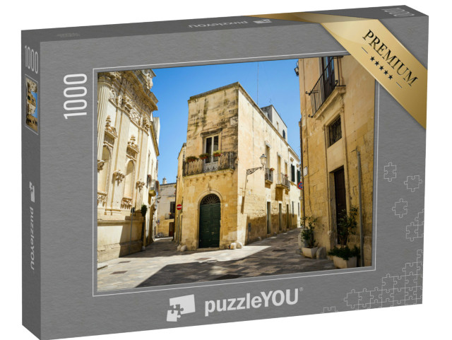 Puzzle 1000 pezzi „Vista della strada di Lecce in una bella giornata di sole, Puglia, Italia meridionale. Europa.“