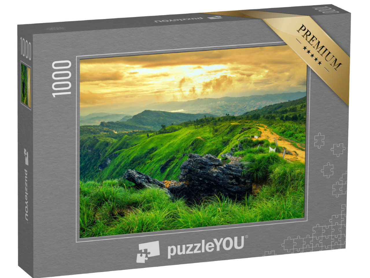 Puzzle 1000 pezzi „Bellissima area montana Phu Chi Fa, Laos“