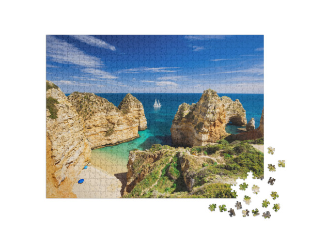 Puzzle 1000 pezzi „Bella baia, Algarve, Portogallo“