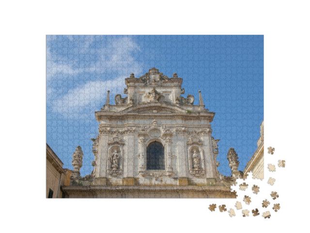Puzzle 1000 pezzi „Chiesa del Carmine (in italiano: Chiesa del Carmine) a Lecce, Italia“