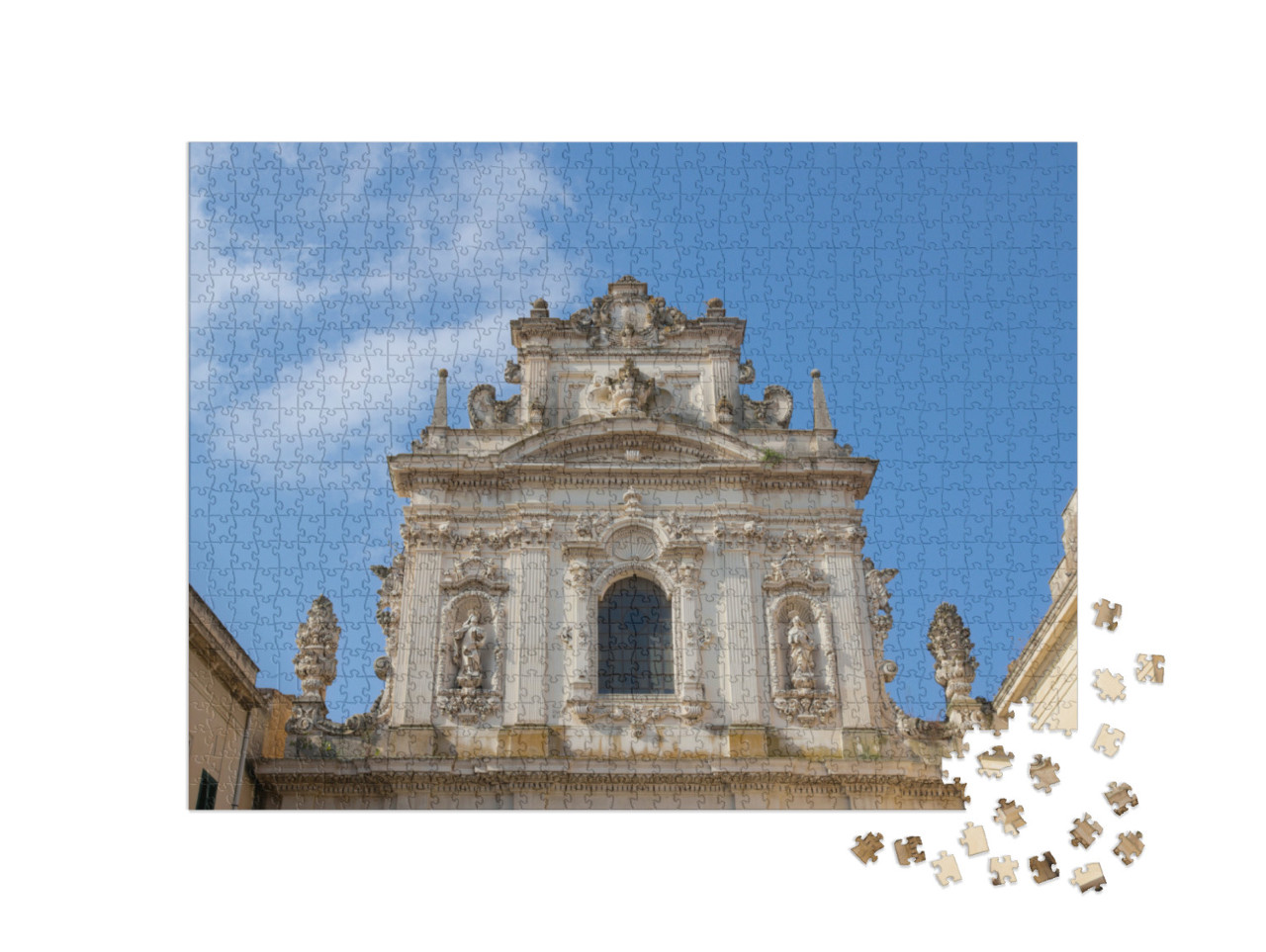 Puzzle 1000 pezzi „Chiesa del Carmine (in italiano: Chiesa del Carmine) a Lecce, Italia“