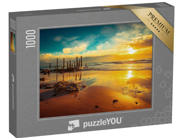 Puzzle 1000 pezzi „Spiaggia di Port Willunga al tramonto, Australia Meridionale“