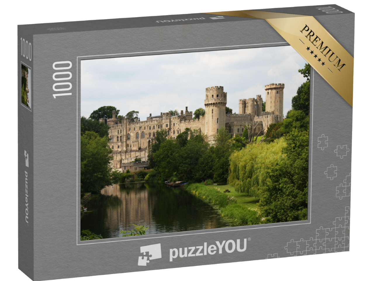 Puzzle 1000 pezzi „Il castello di Warwick nel nord dell'Inghilterra“