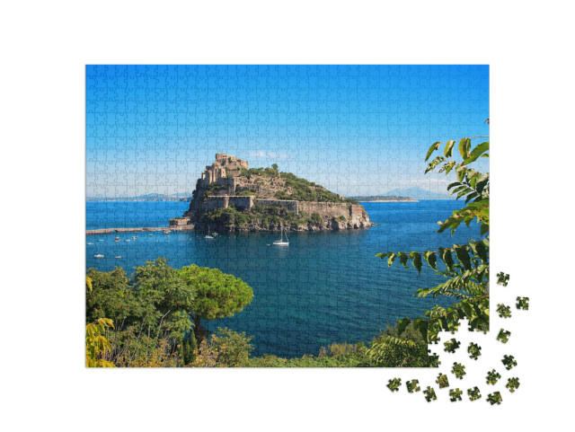 Puzzle 1000 pezzi „Castello Aragonese, Isola d'Ischia, Campania, Italia“