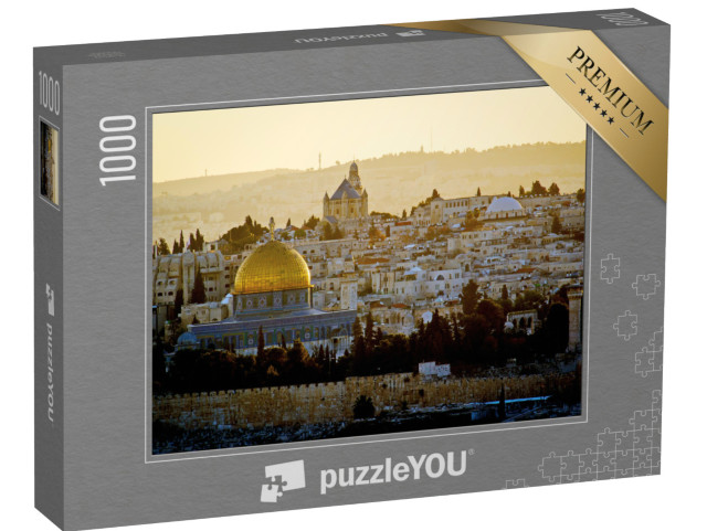 Puzzle 1000 pezzi „La Città Vecchia di Gerusalemme nella luce della sera“