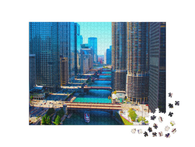 Puzzle 1000 pezzi „Fiume Chicago“