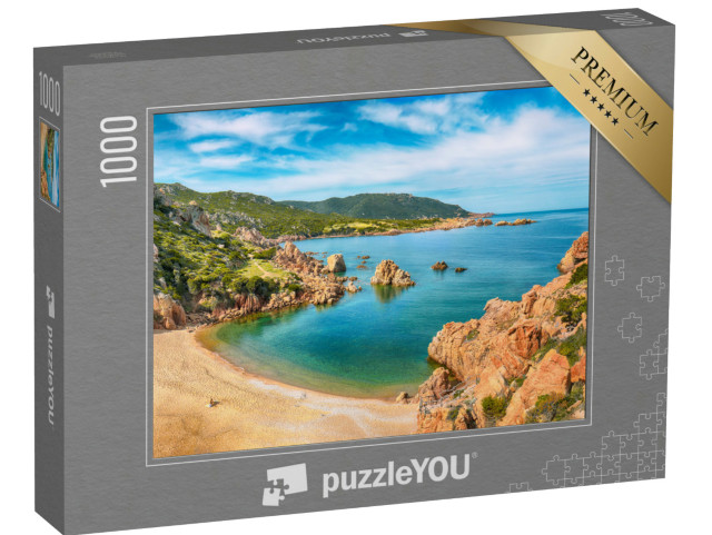 Puzzle 1000 pezzi „Costa Paradiso: spiaggia di Li Cossi, pittoresco paesaggio marino mediterraneo, Sardegna“