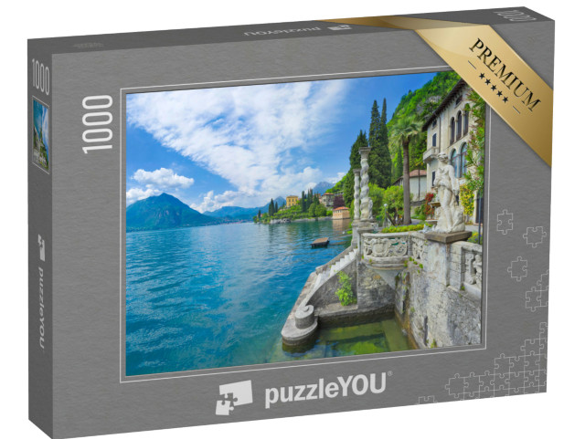 Puzzle 1000 pezzi „Lago di Como con parco barocco“
