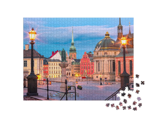 Puzzle 1000 pezzi „Centro storico della capitale svedese Stoccolma“