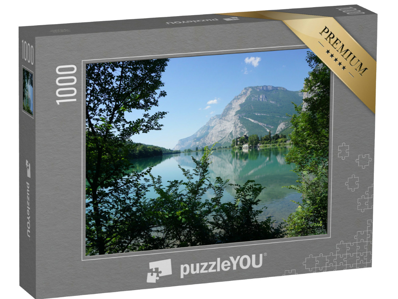 Puzzle 1000 pezzi „Lago di Toblino con castello“