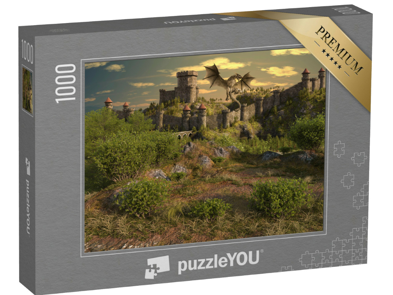 Puzzle 1000 pezzi „Il castello del drago“