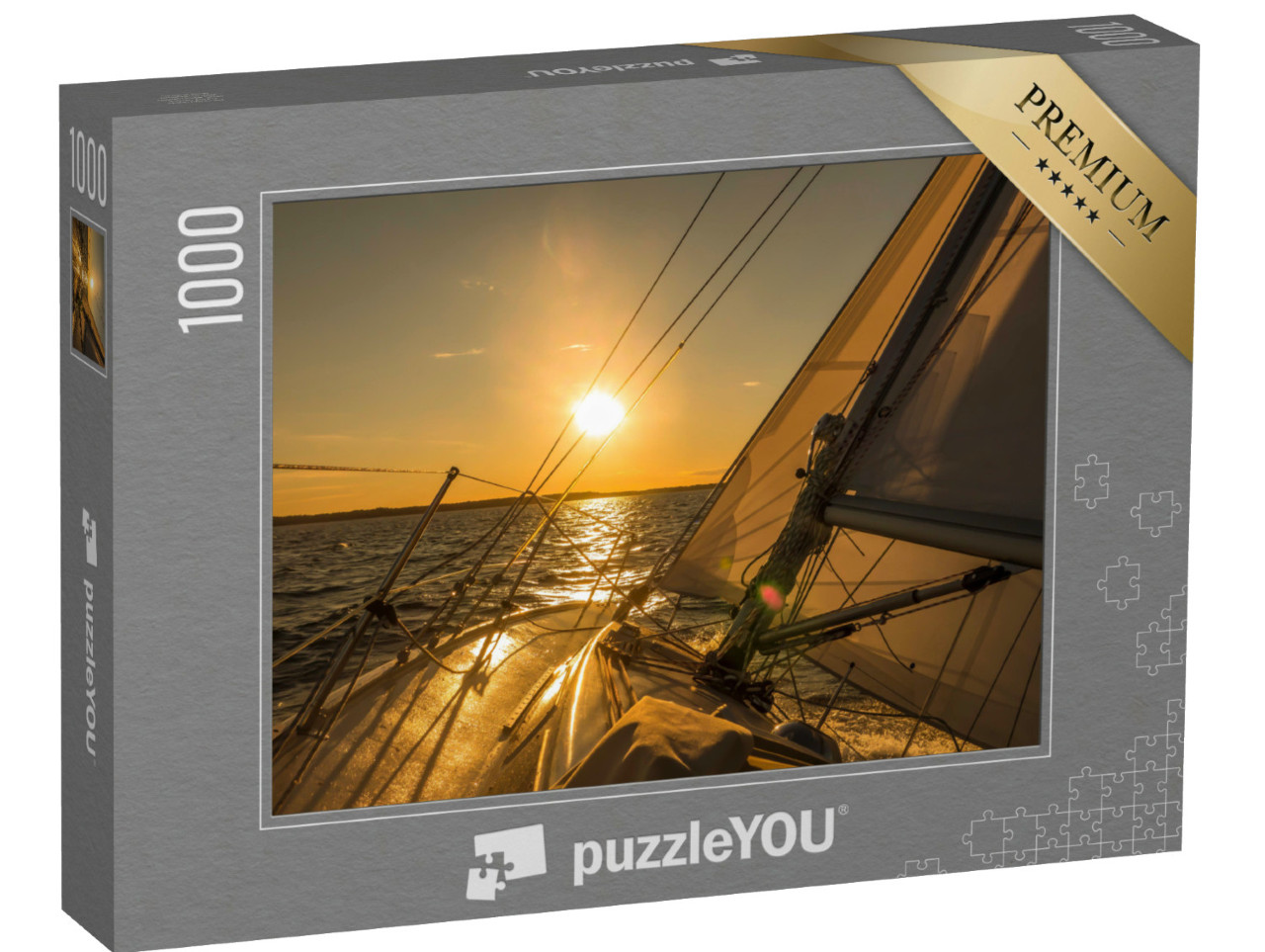 Puzzle 1000 pezzi „Barca a vela al tramonto“