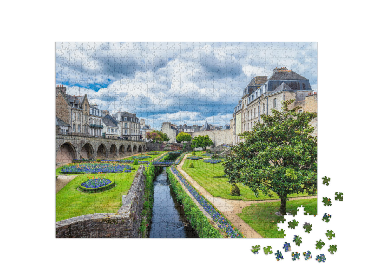 Puzzle 1000 pezzi „Vannes, città medievale della Bretagna, Francia“
