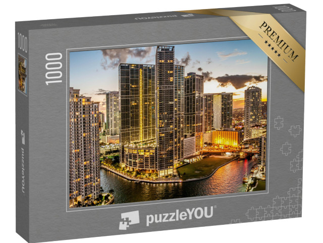 Puzzle 1000 pezzi „Miami al tramonto“