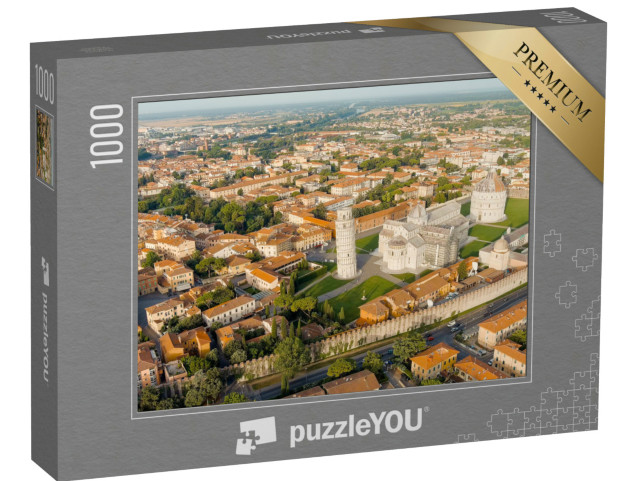 Puzzle 1000 pezzi „Pisa, Italia. La famosa Torre pendente e il Duomo di Pisa in Piazza dei Miracoli“