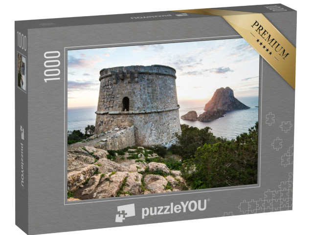 Puzzle 1000 pezzi „Tramonto sull'isola di Es Vedra, Ibiza“