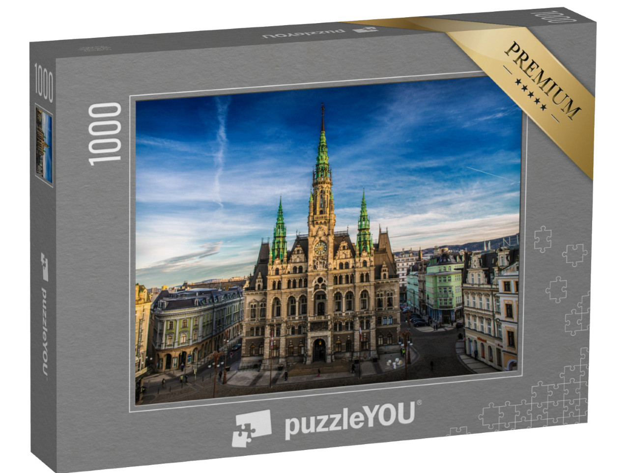 Puzzle 1000 pezzi „Il municipio di Liberec nella Repubblica Ceca“