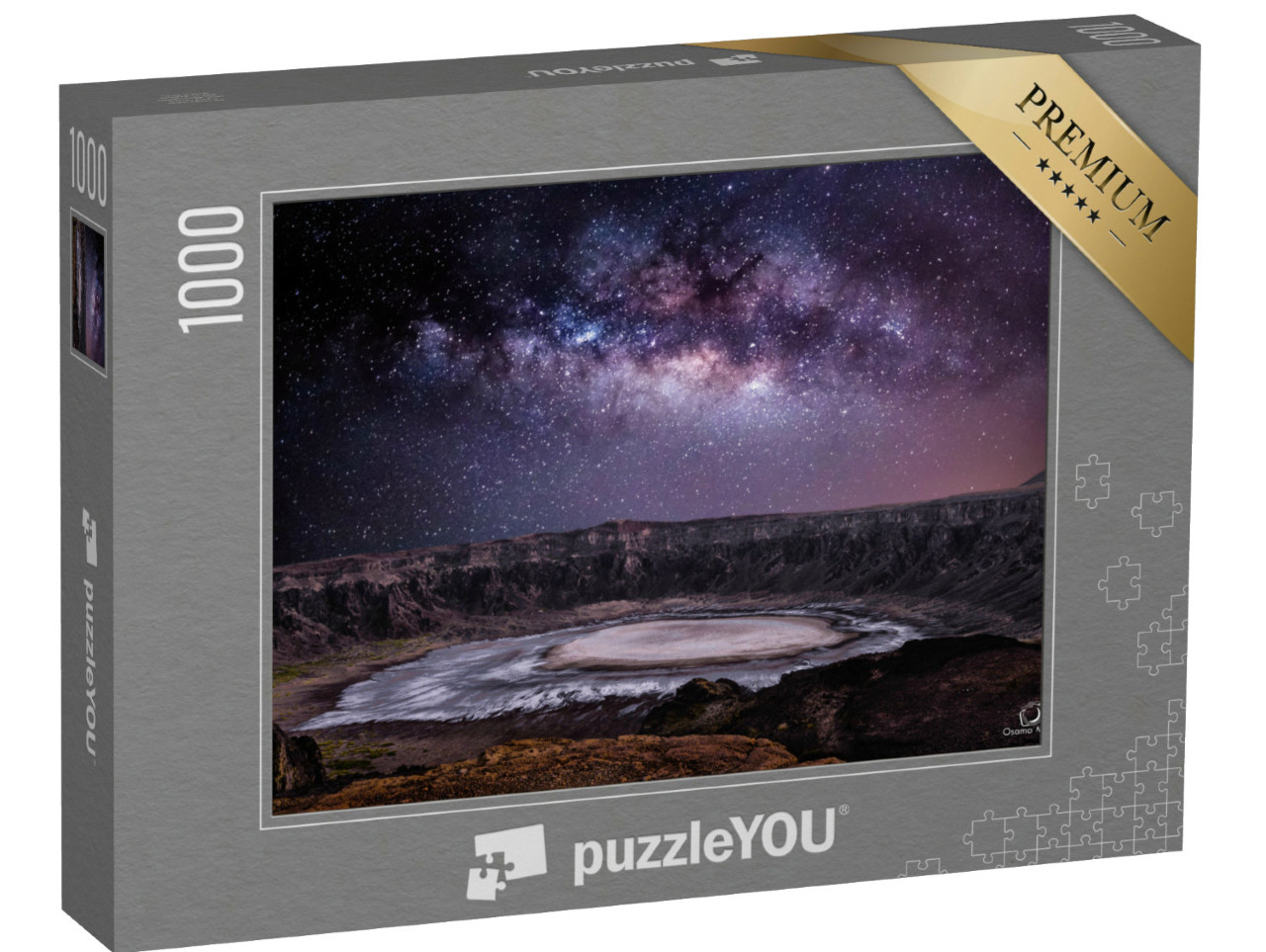 Puzzle 1000 pezzi „La Via Lattea sul cratere di Al Wahbah in Arabia Saudita“