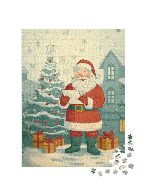 Puzzle 1000 pezzi „Babbo Natale canta canzoni“