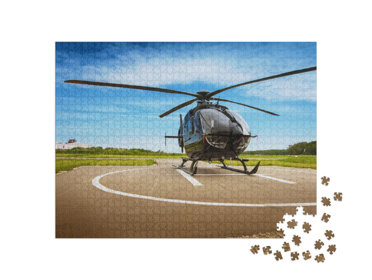 Puzzle 1000 pezzi „Elicottero sull'eliporto“