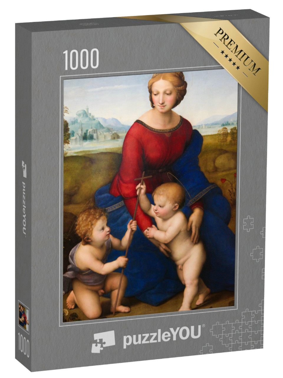 Puzzle 1000 pezzi „La Madonna nel prato, Raffaello 1505“