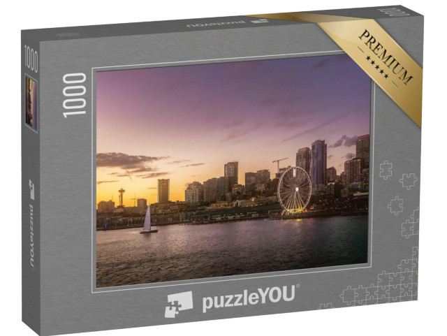 Puzzle 1000 pezzi „La baia di Elliott al tramonto, Seattle“