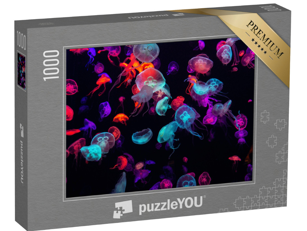 Puzzle 1000 pezzi „Meduse colorate sott'acqua“