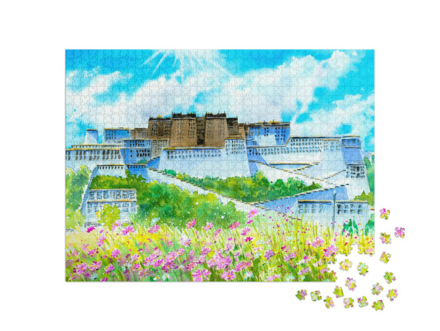 Puzzle 1000 pezzi „Palazzo Potala, Tibet, Cina“