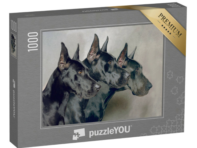 Puzzle 1000 pezzi „Tre generazioni di alani“