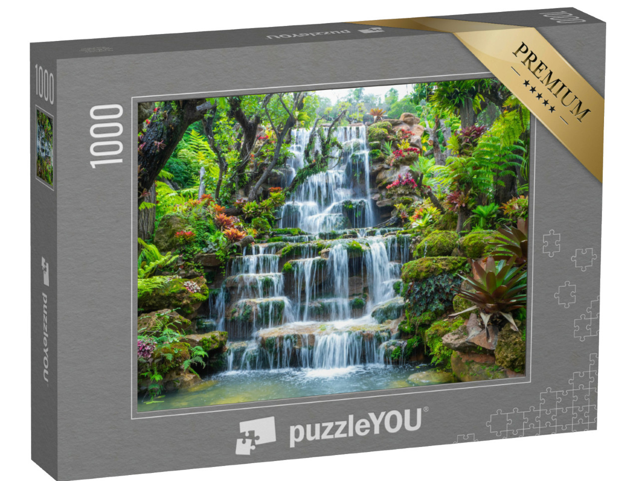 Puzzle 1000 pezzi „Cascata in un giardino nella provincia di Sakon Nakhon, Thailandia“