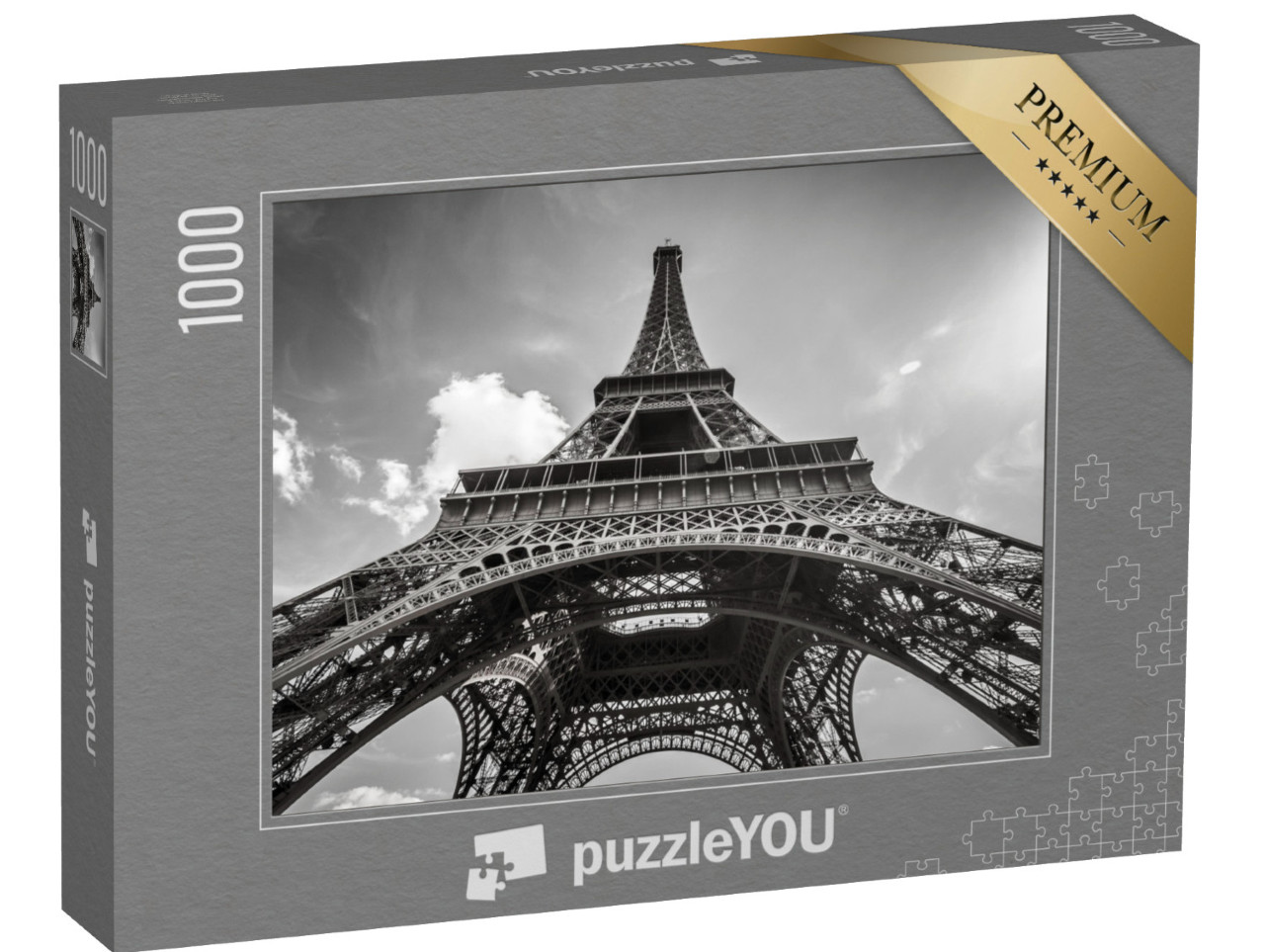 Puzzle 1000 pezzi „Torre Eiffel Parigi, bianco e nero“