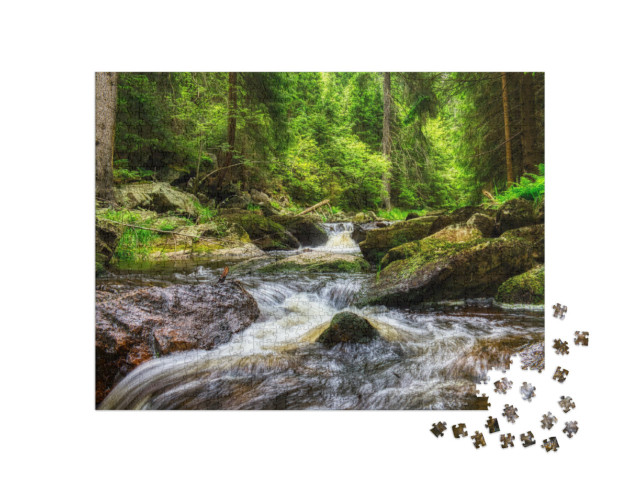 Puzzle 1000 pezzi „Fiume nei Monti Metalliferi“