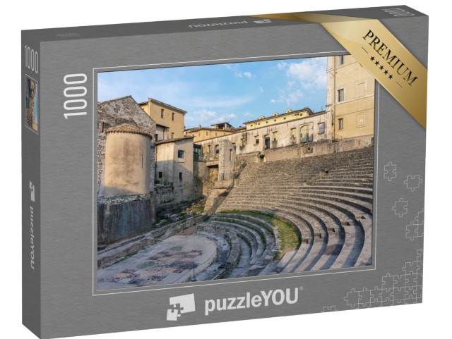 Puzzle 1000 pezzi „vista del Teatro Romano di Spoleto, Italia“