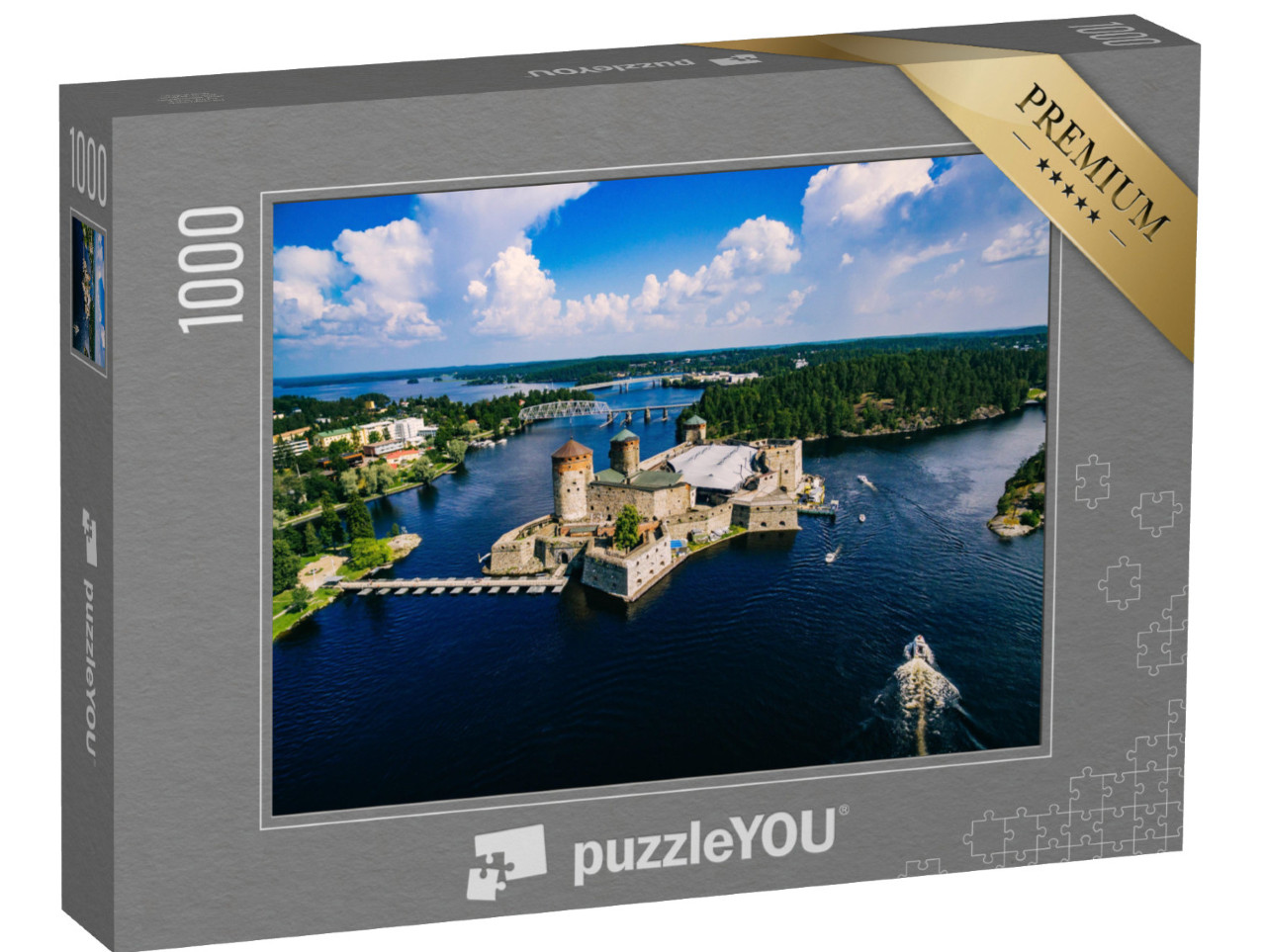 Puzzle 1000 pezzi „Castello medievale di Olavinlinna a Savonlinna, Finlandia“