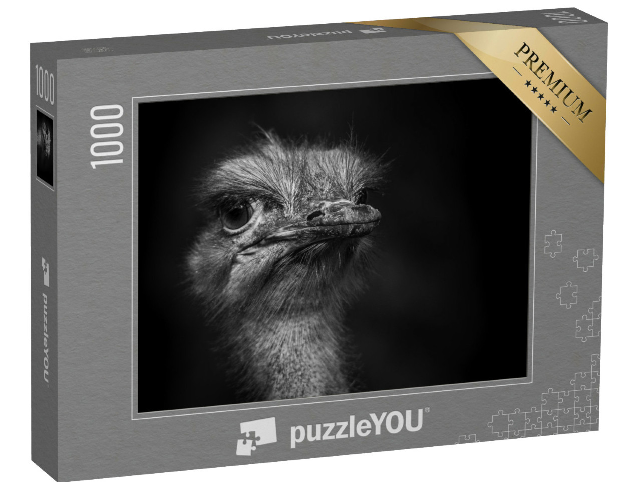 Puzzle 1000 pezzi „Fotografia di una testa di struzzo“