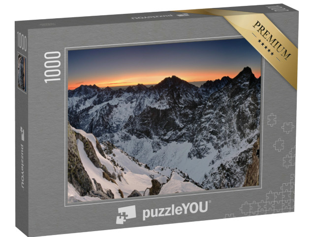 Puzzle 1000 pezzi „Alba sulla montagna rocciosa“
