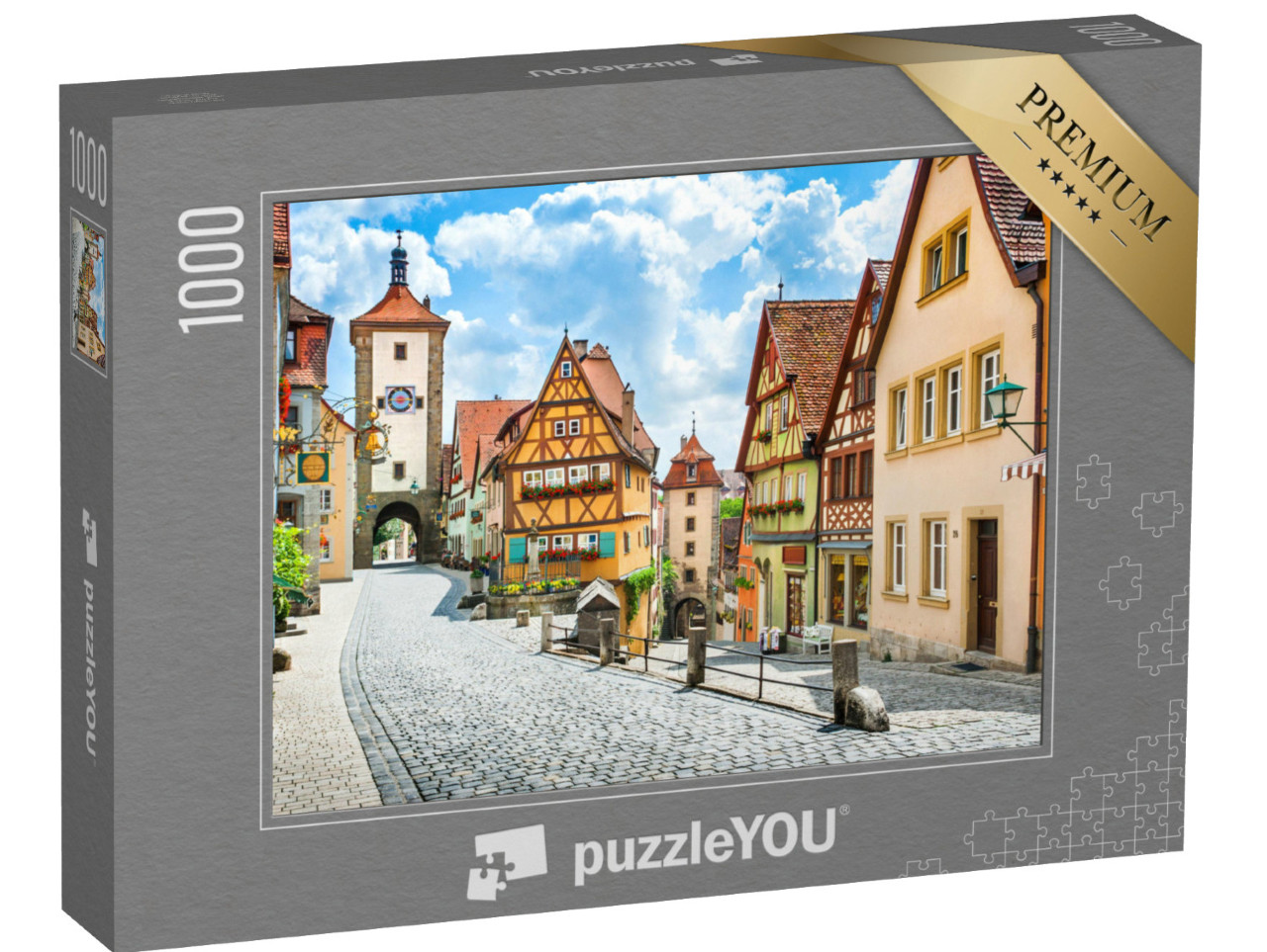 Puzzle 1000 pezzi „Storico di Rothenburg ob der Tauber, Germania“