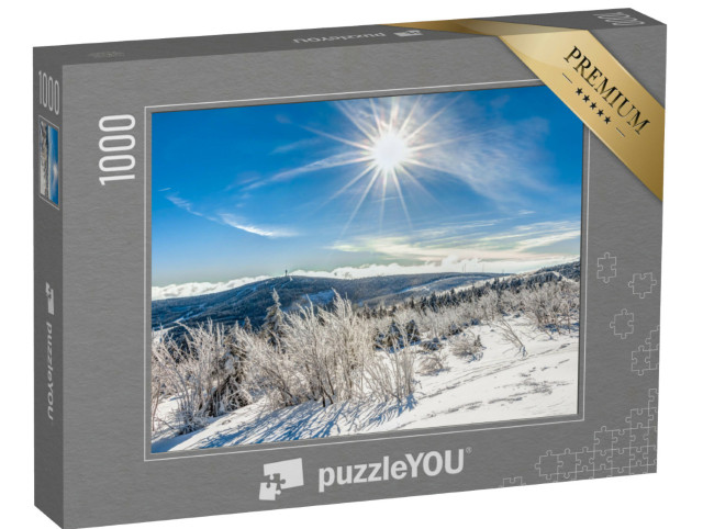 Puzzle 1000 pezzi „Paesaggio invernale vicino a Oberwiesenthal, in Germania“