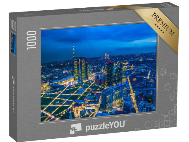 Puzzle 1000 pezzi „Lo skyline di Milano con vista sull'isola“