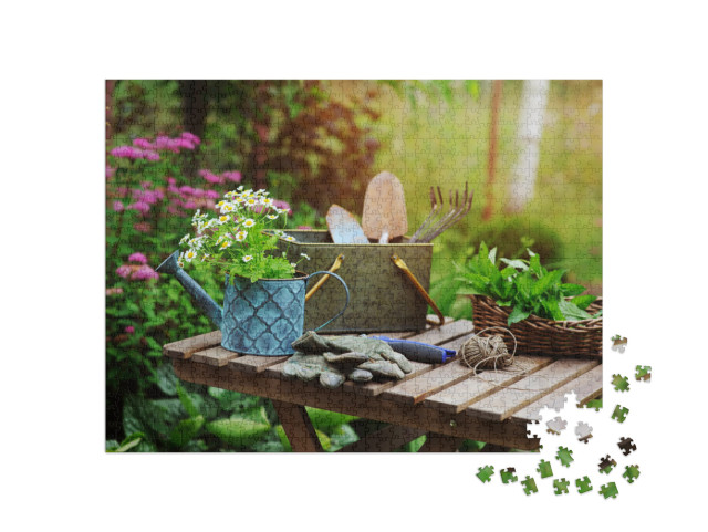 Puzzle 1000 pezzi „Giardinaggio in estate“